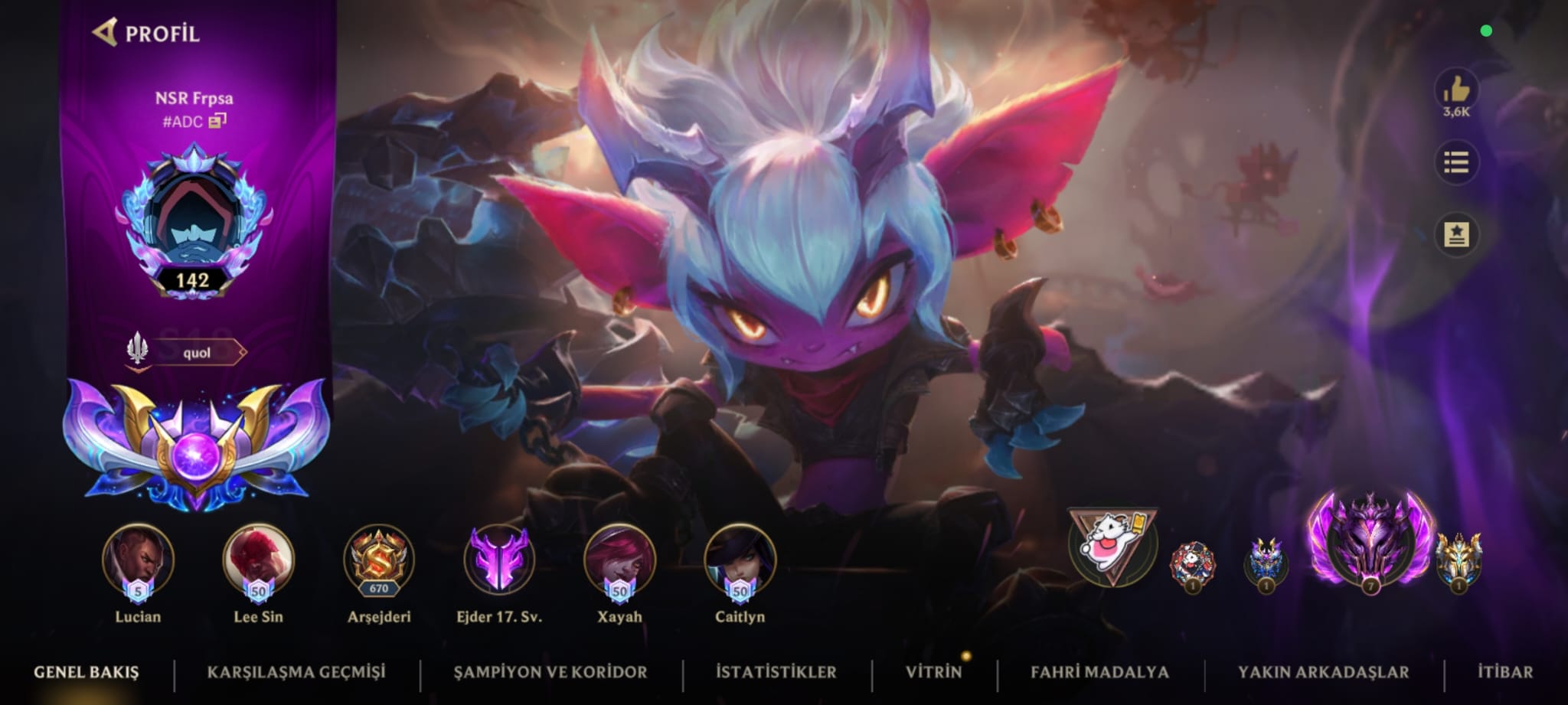 17sv ADC koridoru İMP LEGEND görülmüş wr hesap satış